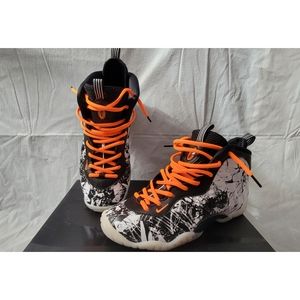 Nike Little Posite One Black/Total Orange-White